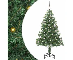 Kalėdų eglutė su 150 LED s stovu Žalia 150 cm PVC