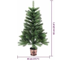 Kalėdų eglutė su 150 LED s stovu Žalia 65 cm PE