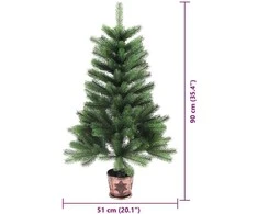Kalėdų eglutė su 150 LED s stovu Žalia 90 cm PE