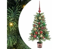 Kalėdų eglutė su 150 LED s stovu Žalia 90 cm PE