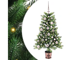 Kalėdų eglutė su 150 LED s stovu Žalia 90 cm PE