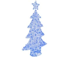 Kalėdų eglutė su 160 LED Mėlyna 150 cm Akrilas