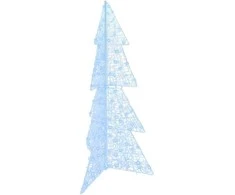 Kalėdų eglutė su 160 LED Šaltas baltas 150 cm Akrilas