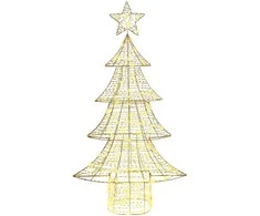Kalėdų eglutė su 160 LED Šilta balta 151 cm PET