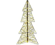Kalėdų eglutė su 160 LED Šilta balta 150 cm Ratanas