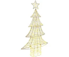 Kalėdų eglutė su 160 LED Šilta balta 151 cm PET