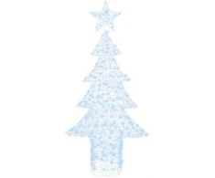 Kalėdų eglutė su 240 LED Šalta balta 180 cm Akrilas