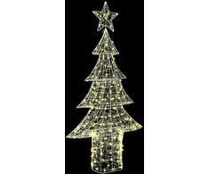 Kalėdų eglutė su 240 LED Šilta balta 150 cm Akrilas