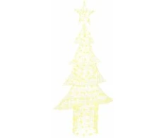 Kalėdų eglutė su 240 LED Šilta balta 150 cm Akrilas