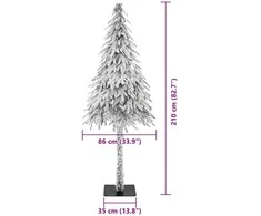 Kalėdų eglutė su 300 LED s stovu Balta 210 cm PE ir Plienas