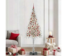 Kalėdų eglutė su 300 LED s stovu Balta 210 cm PE ir Plienas