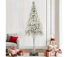 Kalėdų eglutė su 300 LED s stovu Balta 210 cm PE ir Plienas
