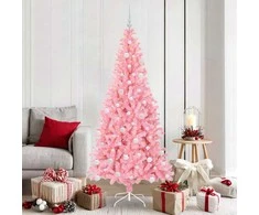 Kalėdų eglutė su 300 LED s stovu Rožinė 180 cm PVC