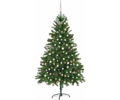 Kalėdų eglutė su 300 LED s stovu Žalia 180 cm PE