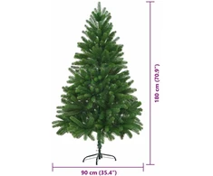 Kalėdų eglutė su 300 LED s stovu Žalia 180 cm PE