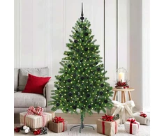Kalėdų eglutė su 300 LED s stovu Žalia 180 cm PE