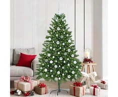Kalėdų eglutė su 300 LED s stovu Žalia 180 cm PE