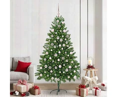Kalėdų eglutė su 300 LED s stovu Žalia 210 cm PE