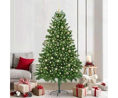 Kalėdų eglutė su 300 LED s stovu Žalia 210 cm PE
