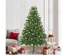 Kalėdų eglutė su 300 LED s stovu Žalia 210 cm PE