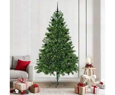 Kalėdų eglutė su 300 LED s stovu Žalia 210 cm PE