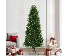 Kalėdų eglutė su 300 LED s stovu Žalia 240 cm PE
