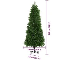 Kalėdų eglutė su 300 LED s stovu Žalia 240 cm PE