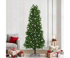 Kalėdų eglutė su 300 LED s stovu Žalia 240 cm PE