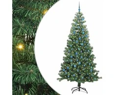 Kalėdų eglutė su 300 LED s stovu Žalia 240 cm PVC