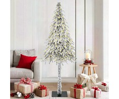Kalėdų eglutė su 300 LED s stovu Balta 180 cm PE ir Plienas