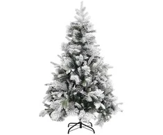 Kalėdų eglutė su sniegu/kankorėžiais, 150cm, PVC ir PE