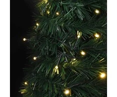 Kalėdų eglutė with LED String Lights Žalia 150 x 150 cm PVC