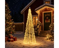 Kalėdinės eglutės girliandos su 10 LED 1550 LED Šilta balta