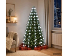 Kalėdų eglutės lemputės 150 LED Šalta balta 150 cm