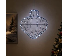 Kalėdų finialo šviesa 192 LED Šalta balta Skersmuo 40 x 40 cm