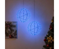 Kalėdų finialo šviesa 2 vnt. 1000 LED Mėlyna Ø 40 x 42 cm