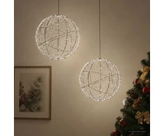 Kalėdų finialo šviesa 2 vnt. 1000 LED Šalta balta Ø 40 x 42 cm