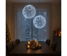 Kalėdų finialo šviesa 2 vnt. 1500 LED Šalta balta Ø 50 x 52 cm