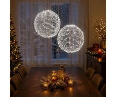 Kalėdų finialo šviesa 2 vnt. 1900 LED Šalta balta Ø 60 x 63 cm