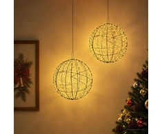 Kalėdų finialo šviesa 2 vnt. 1900 LED Šilta balta Ø 60 x 63 cm