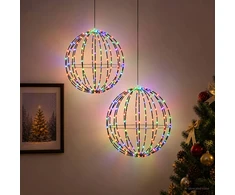 Kalėdų finialo šviesa 2 vnt. 192 LED RGB Skersmuo 30 x 32 cm