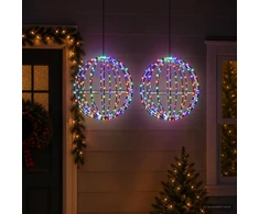 Kalėdų finialo šviesa 2 vnt. 320 LED Įvairių spalvų