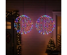 Kalėdų finialo šviesa 2 vnt. 384 LED Įvairių spalvų