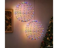 Kalėdų finialo šviesa 2 vnt. 384 LED RGB Skersmuo 60 x 63 cm