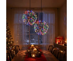 Kalėdų finialo šviesa 2 vnt. 400 LED Įvairių spalvų