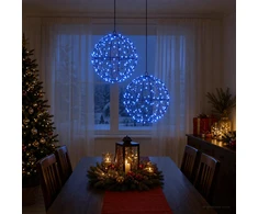 Kalėdų finialo šviesa 2 vnt. 400 LED Mėlyna Ø 20 x 22 cm