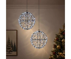 Kalėdų finialo šviesa 2 vnt. 400 LED Šalta balta Ø 20 x 22 cm