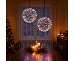 Kalėdų finialo šviesa 2 vnt. 600 LED Įvairių spalvų