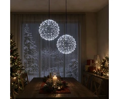 Kalėdų finialo šviesa 2 vnt. 600 LED Šalta balta Ø 30 x 32 cm