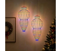 Kalėdų finialo šviesa 2 vnt. 640 LED Įvairių spalvų